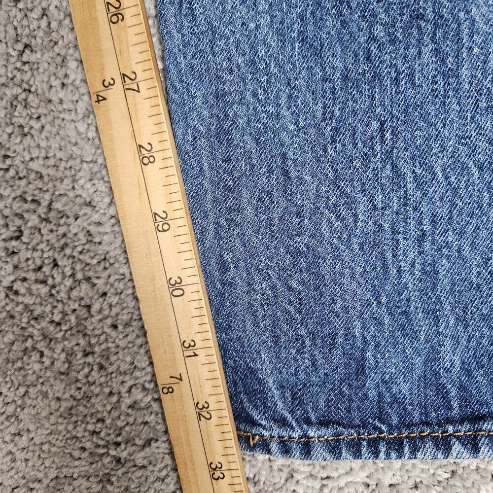 Levis 501 Jeans Men 34X34 (Fit 32X32.5) Blue Denim Straight Leg Button Fly - Picture 9 of 11